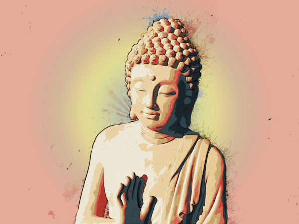 Buddha Wanddeko - Mixup Art